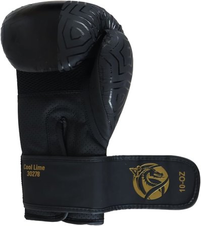 30213 L Cool Lime Iı Hakiki Deri Boks Eldiveni Muay Thai Siyah 12 Oz