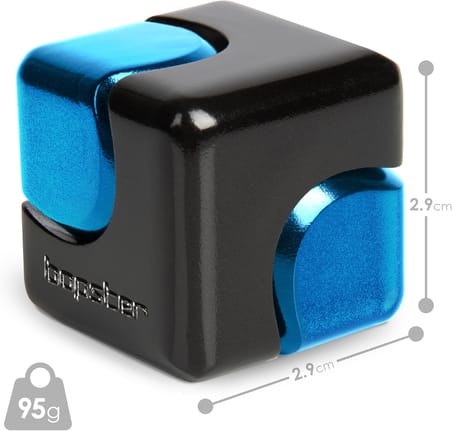 Fidget Oyuncak Fidget Spinner Metal Anonize El Spinner Masaüstü Oyuncakları Stres Önleyici Yetişkinler ve Çocuklar Duyusal Otizm DEHB Add - Siyah/Mavi