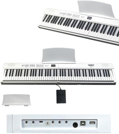 PLX-80WH Taşınabilir Katlanır Dijital Piyano Tuş Hassasiyetli 88 Tuş BT (Sustain Çanta Metod)