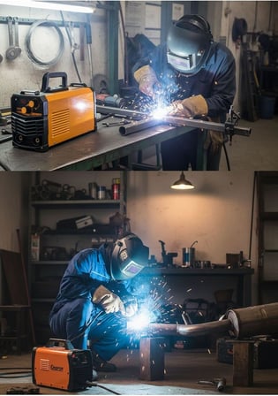 Pro Alman 200 Amper Çift Kartlı Hava Soğutmalı Invertec Compact Kaynak Makinesi, Elektrikli El Aleti, Çok Renkli, Metal, 30x15 cm, 1 kg
