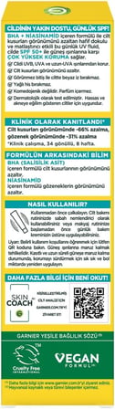 Saf ve Temiz BHA Niasinamid Günlük Güneş Koruyucu Fluid Yüz Kremi SPF50, 40 ml