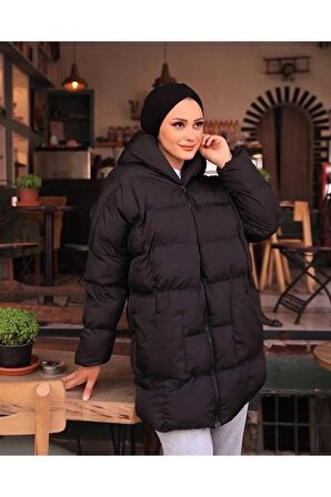 Kadın Oversize Yarasa Şişme Puffer Mont