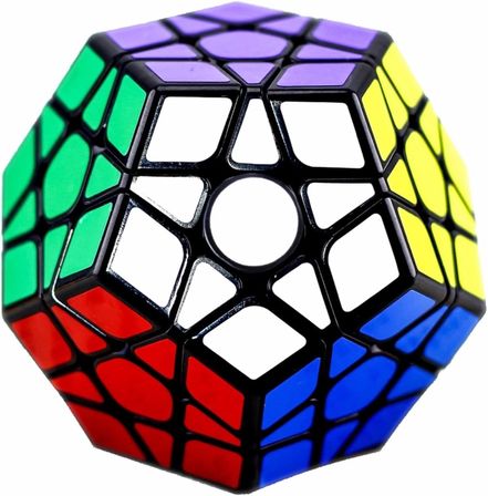 Megaminx Hız Küpü, 3x3x3 Beşgen Hız Küpü Dodecahedron Sihirli Küp Bulmaca Siyah