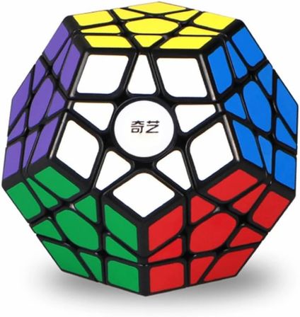 Megaminx Hız Küpü, 3x3x3 Beşgen Hız Küpü Dodecahedron Sihirli Küp Bulmaca Siyah