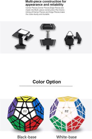 Megaminx Hız Küpü, 3x3x3 Beşgen Hız Küpü Dodecahedron Sihirli Küp Bulmaca Siyah