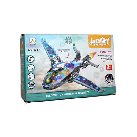 Lucestgrb Yerde Gezen Işıklı Sesli Hareketli Mekanizmalı Savaş Uçağı