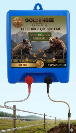 Goldenbee Eko Kit Elektrikli Çit Sistemi Domuz ve Ayı Kovucu 500MT (SET-200)