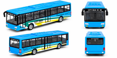 Oyuncak Şehir Otobüsü – Çek Bırak (Sürtmeli) City Bus Modeli