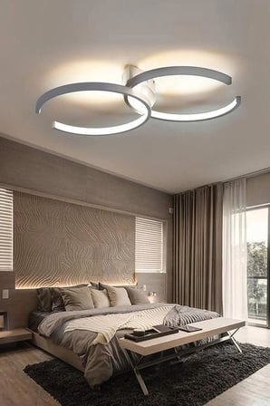 LEGACY Duru Modern Tasarım Siyah Renk Salon Mutfak Hol Beyaz Led 2 Li Avize Siyah 55 x 35