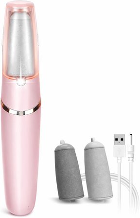 SoftPedi Elektrikli Topuk Temizleyici – Şarjlı Ayak Törpüsü, Ölü Deri Giderici, 2 Yedek Başlıklı, Topuk Çatlak Giderici Pedikür Cihazı