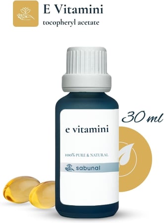E Vitamini 30 ml - Saç ve Cilt Bakımı İçin, Yaşlanma Karşıtı Doğal Vitamin