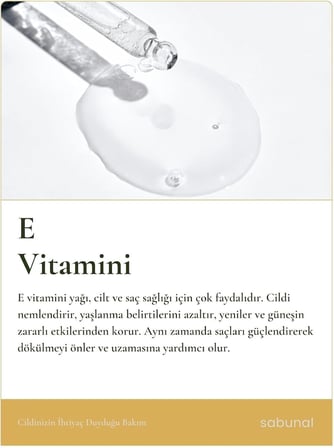 E Vitamini 30 ml - Saç ve Cilt Bakımı İçin, Yaşlanma Karşıtı Doğal Vitamin