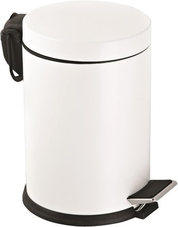 Premium Serisi 12 Litre Hacimli Paslanmaz Banyo-Mutfak Pedallı Çöp Kovası Krem, 12l