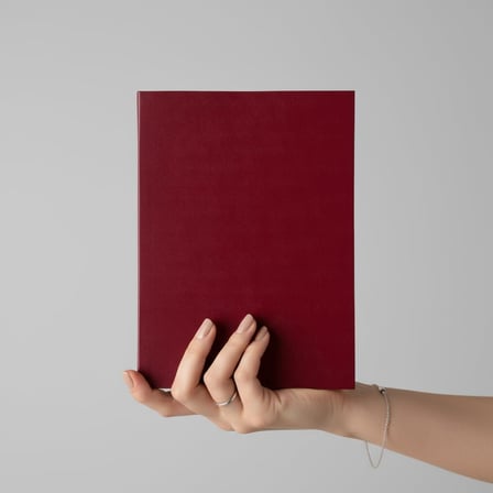 Kareli Not Defteri – 64 Yaprak, 90 gr Ivory Kağıt, Amerikan Ciltli Not Defteri, Ofis ve Günlük Kullanım İçin İdeal (Bordo, A5 (14,8cm x 21cm))