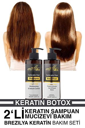 Motto Plus 2 Li Brezilya Fönü Şampuan+ Keratin 400ml Bakım Seti 