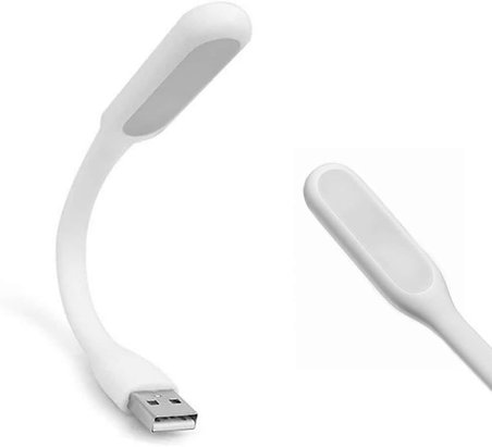 Usb Led Lamba 15cm Beyaz Renk Işık Portatif Taşınabilir Gece Lambası Masa Aydınlatma Kamp Bilgisayar Laptop Powerbank Adaptör Araba