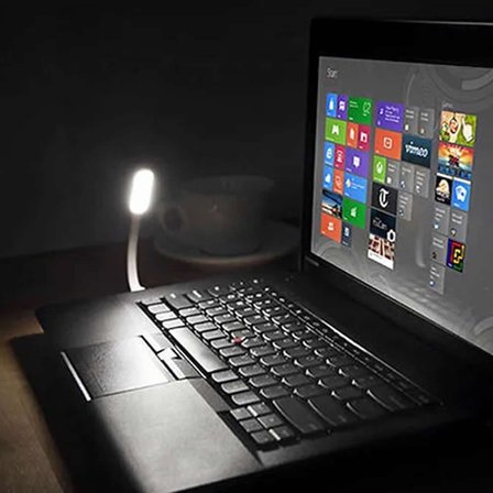 Usb Led Lamba 15cm Beyaz Renk Işık Portatif Taşınabilir Gece Lambası Masa Aydınlatma Kamp Bilgisayar Laptop Powerbank Adaptör Araba