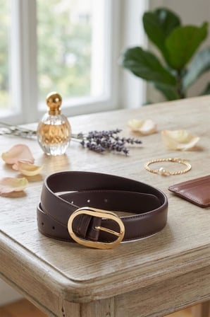  WİLLİAMPOLO  Asya Hakiki Deri Gold Toka Kahverengi  Kadın Kemer