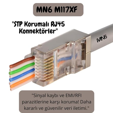 M117XF Cat6 jack/35 Adet-Metal EZ/Yeni Nesil rj45 cat6-8P/8C AÇIK UÇLU/Cat6 Konnektör (Metal EZ jack, 35)