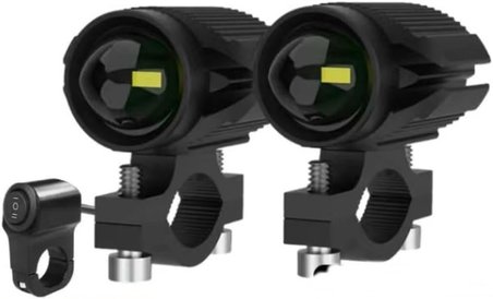 Motosiklet Sis Led Beyaz ve Sarı ışık (2 Adet Led, 1 Adet Anahtar)
