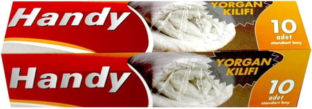 Handy Vakumsuz Şeffaf Yorgan Yastık Battaniye Nevresim Kılıfı Poşeti Torbası - 10 Adetlik 10 Kutu