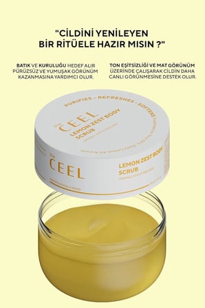 Limon Özlü Vücut Peelingi 275 g - Nemlendirici ve Arındırıcı Vücut Scrub, Ölü Deri Temizleyici, Pürüzsüz ve Yumuşak Görünüm Destekleyici Ferahlatıcı Bakım