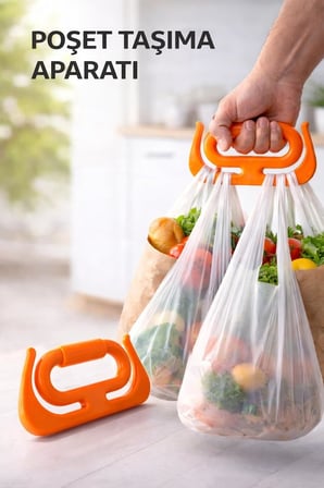 1 Adet Çok Amaçlı Market Pazar Poşet Taşıma Aparatı Poşet Tutucu Taşıma Kiti
