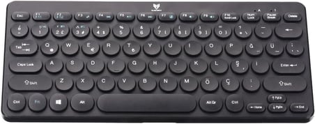 Blueforce Bt-k95 2,4Ghz Wireless+Bluetooth Kablosuz Sessiz Klavye Siyah Çift Modlu Telefon Tablet Mac Uyumlu