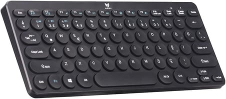 Blueforce Bt-k95 2,4Ghz Wireless+Bluetooth Kablosuz Sessiz Klavye Siyah Çift Modlu Telefon Tablet Mac Uyumlu