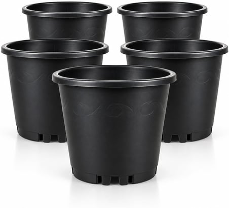 3L Üretim Saksısı — Ø16 Siyah Plastik Saksı — Fidan, Çiçek, Yetiştirme Kabı