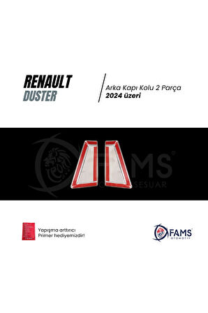 Renault Duster 2024 Üzeri Için Krom Arka Kapı Kolu 2 Kapı Paslanmaz Çelik