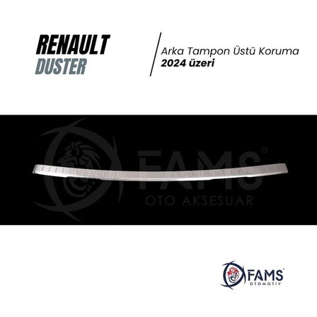Renault Duster 2024 Krom Arka Tampon Koruma  P.Çelik