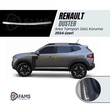 Renault Duster 2024 Krom Arka Tampon Koruma  P.Çelik