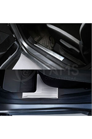 Renault Duster 2024 Üzeri Için Krom İç Kapı Eşiği 4 Kapı Paslanmaz Çelik