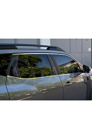 Renault Duster 2024 Üzeri Için Krom Cam Çıta Seti 10 Parça Paslanmaz Çelik