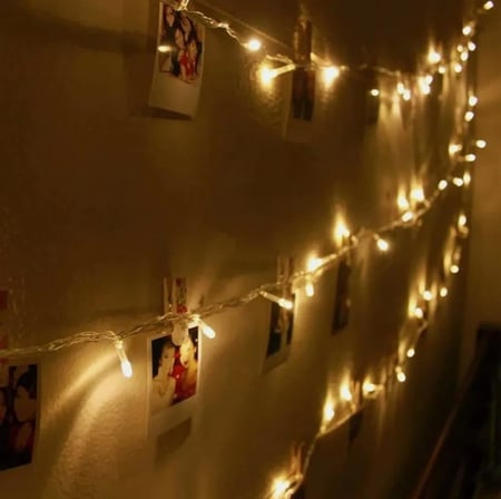 MR 10 Metre 100 Led Fişli Eklemeli renkli Sarı Led Aydınlatma Yılbaşı Düğün Nişan (Gün Işığı şeffaf)