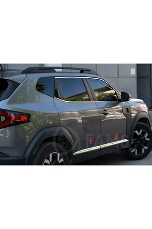 Renault Duster 2024 Üzeri Için Krom Yan Kapı Çıtası 4 Parça Paslanmaz Çelik