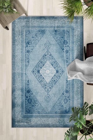 Kaymaz Taban Yıkanabilir Halı – Mutfak, Salon, Yatak Odası için Modern Dijital Baskı Halı (SLNHALI22