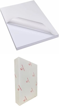 Kağıt 50 Adet Yapışkanlı Etiket Parlak Kuşe A4 Ebat