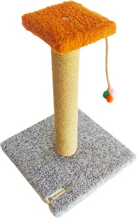 Tek Katlı Stepli Gri Kedi Tırmalama Tahtası