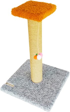 Tek Katlı Stepli Gri Kedi Tırmalama Tahtası