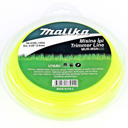 YUVARLAK MİSİNA / TIRPAN / 2 mm / 125 Metre / MALİKA /