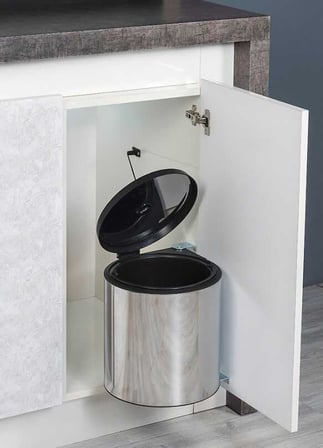 Starax S-2251 Paslanmaz Çöp Kovası Krom Dolap İçi 10 Litre