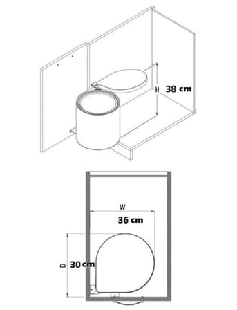 Starax S-2251 Paslanmaz Çöp Kovası Krom Dolap İçi 10 Litre