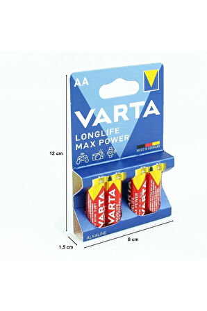 4706 Aa Kalem Pil, Longlife Max Power Alkalin, 4 Adet