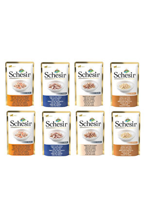 Schesir Pouch 4 Çeşit Karma Kedi Yaş Maması 85 Gr. X 8 Adet