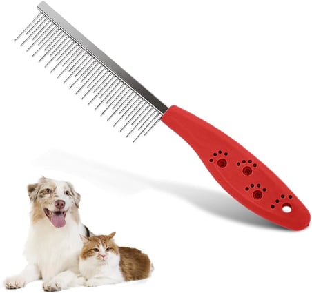 ® Kedi Köpek Tüy Açıcı Tarak | Tek Taraflı Gıdık Açıcı Metal Dişli Pet Tarağı | Tüy Toplama &amp; Kıtık Düğüm Açıcı