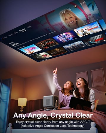Nova C40-600 ANSILümen, Android TV 11, Netflix Sertifikalı, Wi-Fi 6 &amp; Bluetooth 5.3 Max.120" 4K Projeksiyon
