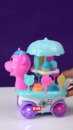 Unicorn Dondurma Arabası – Işıklı ve Sesli