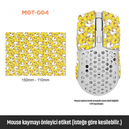 Mouse Tape Kaydırmaz Etiket – Kesilebilir Yapışkanlı Mouse Kayma Önleyici Bant 150×110 mm MGT-004
